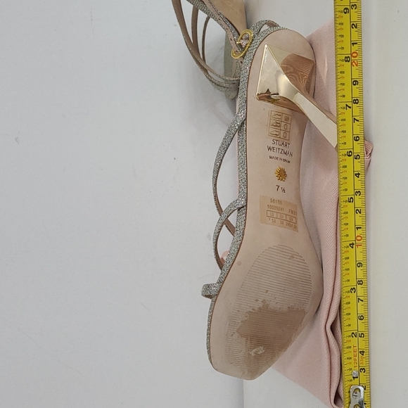 Stuart Wietzman Gold/Silver Glitter Heels - Picture 5 of 7